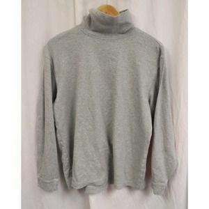 L.L. Bean Turtleneck Sweater Large Grey Long Sleeves (9)